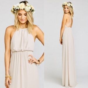 Show‎ Me Your Mumu Amanda maxi dress tan cream XS